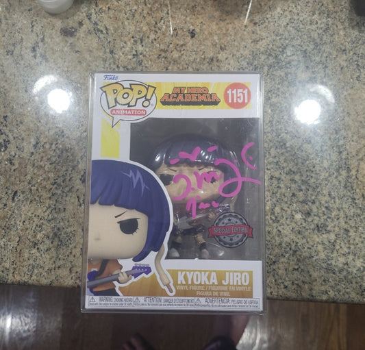 Autographed My Hero Academia Kyoka Jiro Funko Pop 1151 with COA Trina Nishimura