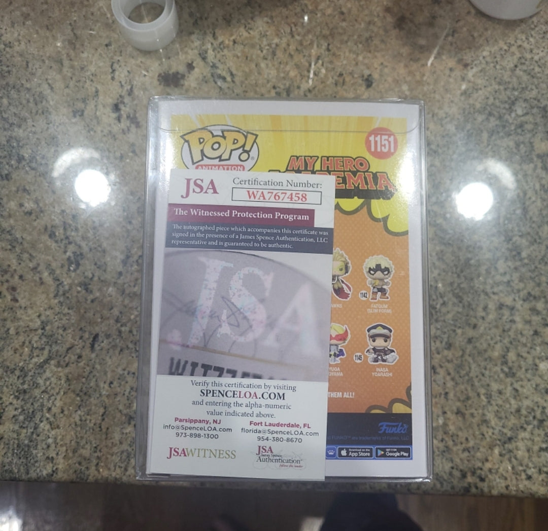 Autographed My Hero Academia Kyoka Jiro Funko Pop 1151 with COA Trina Nishimura