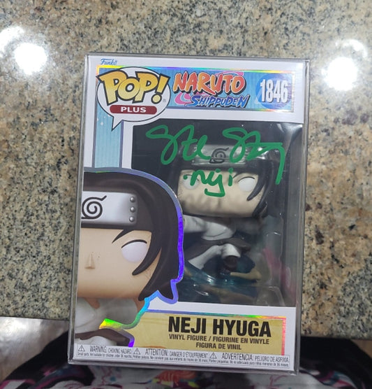 PSA Certified Autographed Naruto Shippuden Neji Hyuga Funko Pop Plus! 1846