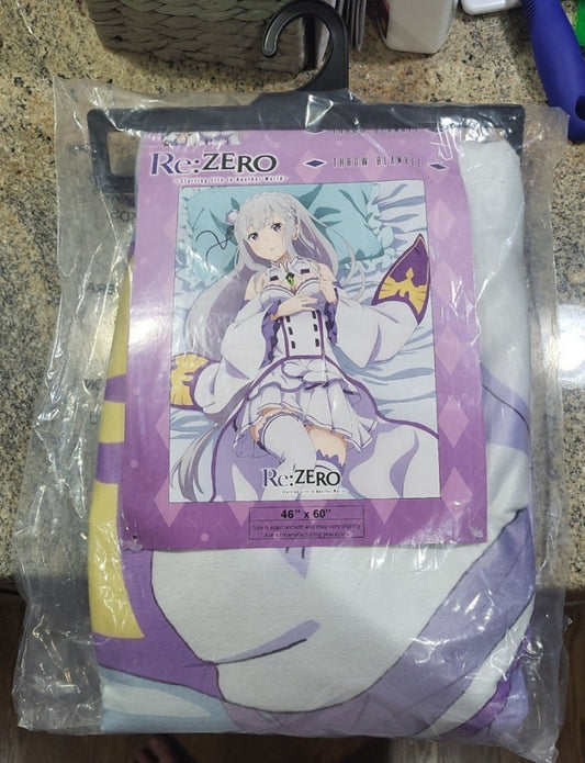 Re:Zero Emilia Throw Blanket 46" x 60"
